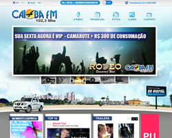 Site da Rádio Caiobá FM